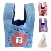 Women Lightweight Polyester Wrist Knit Tote Bag