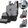 3pcs Nylon Large Capacity Laptop Backpack Set