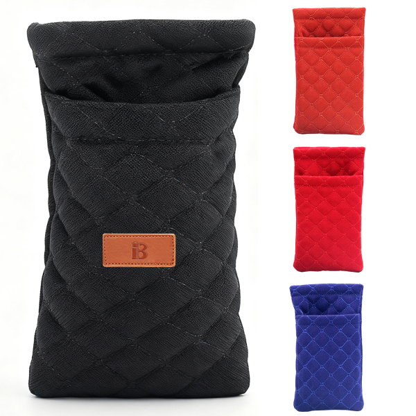 Portable Double-Sided Fabric Glasses Pouch