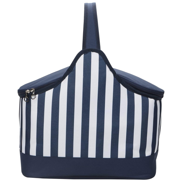 Personalized Zebra-Striped Oxford Picnic Handbag