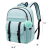 Women Nylon Waterproof Business Backpack w/ Pendant