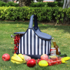 Personalized Zebra-Striped Oxford Picnic Handbag