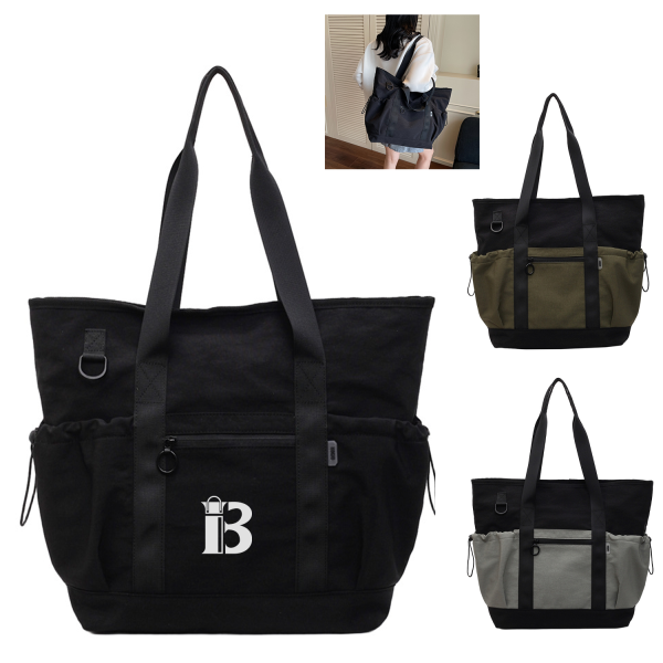 Large Capacity Nylon Water Resistant Shoulder Tote Bag