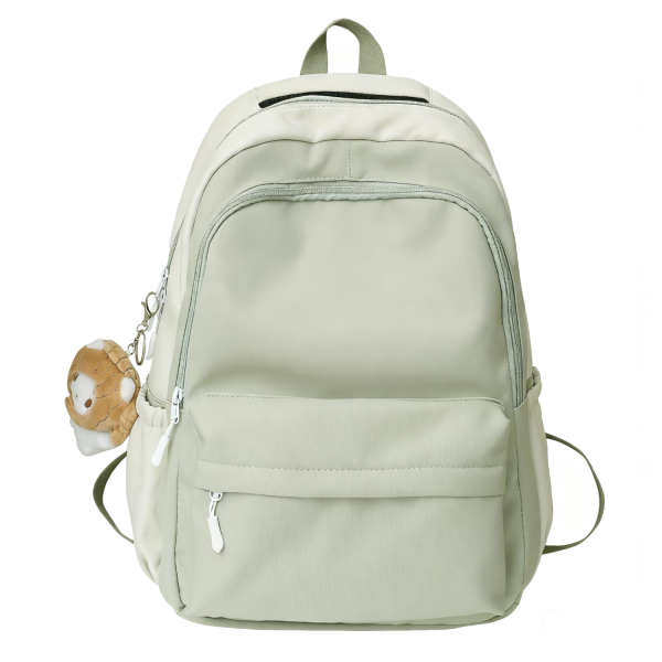 Women Waterproof Nylon Backpack w/ Pendant