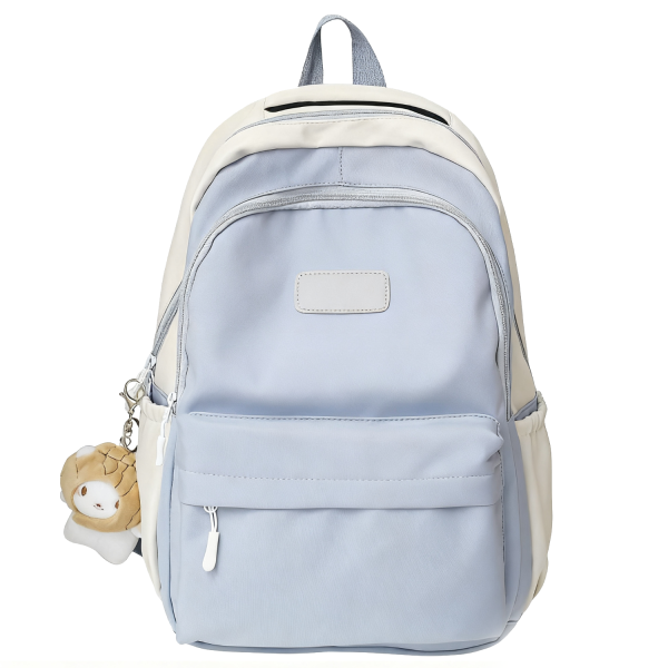 Women Waterproof Nylon Backpack w/ Pendant