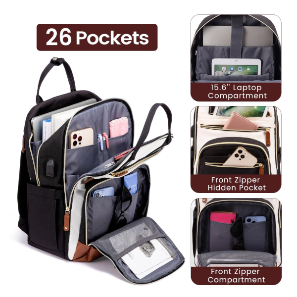 Women Large Capacity Waterproof Polyester Backpack