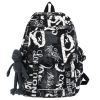 Waterproof Nylon Travel Spacious Backpack w/ Plush Pendant