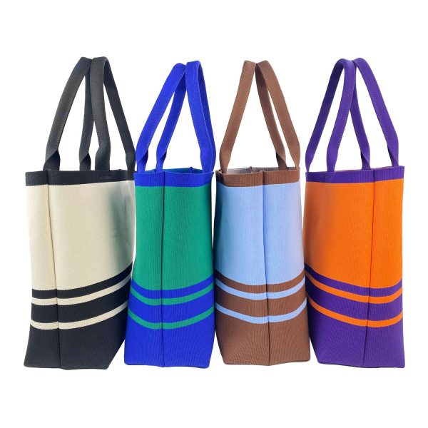 High capacity knitted tote bag