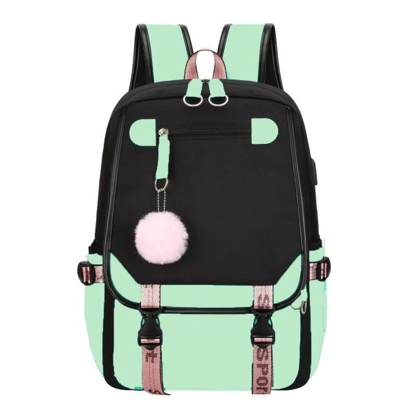 Large Capacity Oxford Backpack w/ USB Charging Port