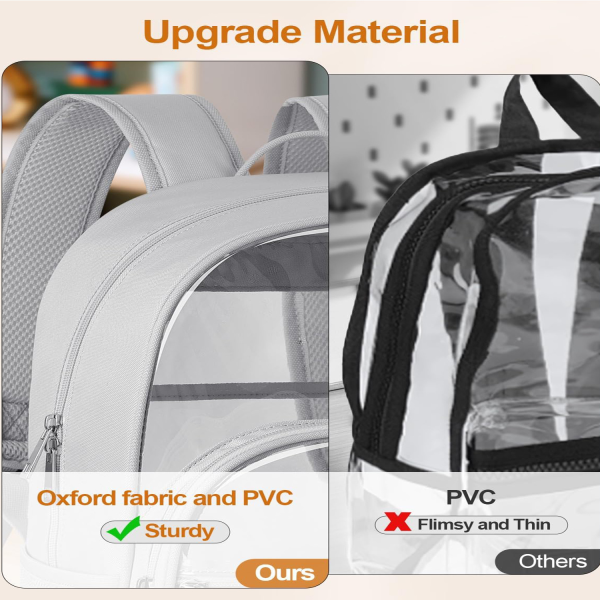 Large Capacity PVC Transparent Backpack