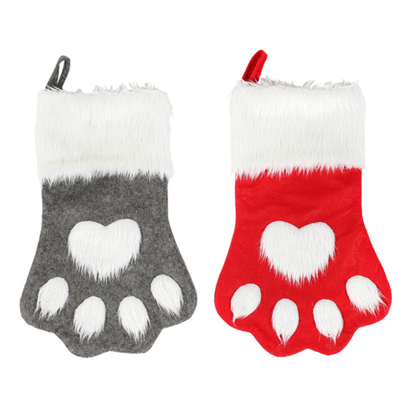 Dog Paw Christmas Gift Bag