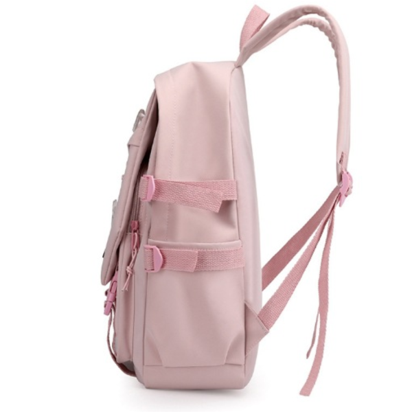 Water-Resistant Polyester Multi-Pocket Backpack