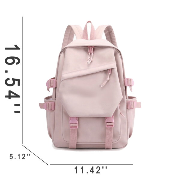 Water-Resistant Polyester Multi-Pocket Backpack