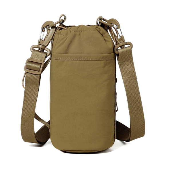Nylon Outdoor Water Bottle Carrier Bag w/ Phone Pocket