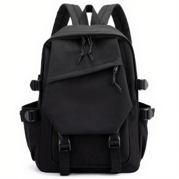 Water-Resistant Polyester Multi-Pocket Backpack