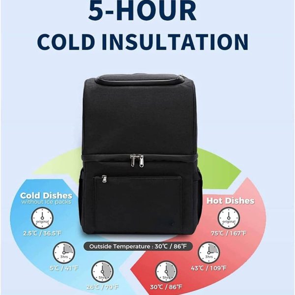 22L Large Capacity Waterproof Dual Layer Insulated Backpack