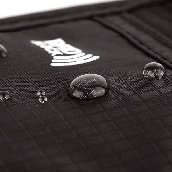 Travel RFID Blocking Canvas Neck Wallet Passport Holder