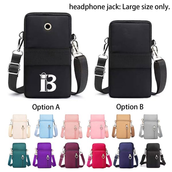 Mini Nylon Crossbody Phone Bag w/ Earbud Port
