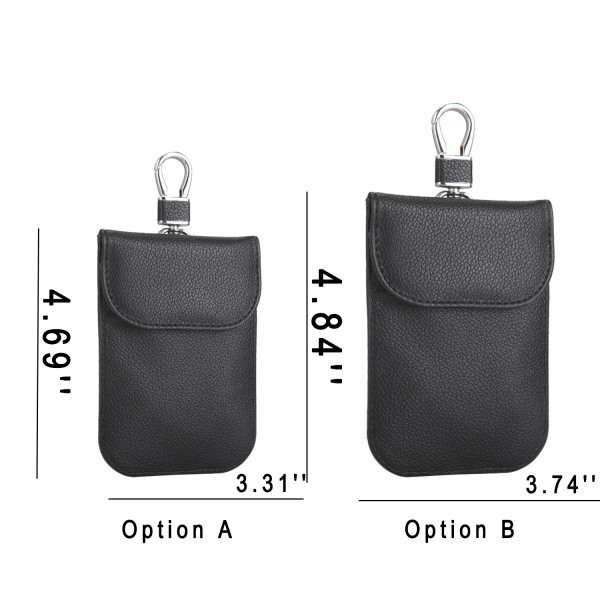 PU Leather Car Key Signal Shielding Faraday Pouch