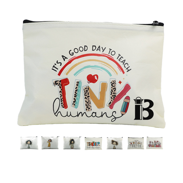 Non-woven Fabric Waterproof Zipper Makeup Bag