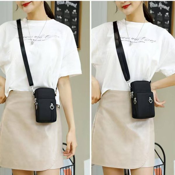 Mini Nylon Crossbody Phone Bag w/ Earbud Port