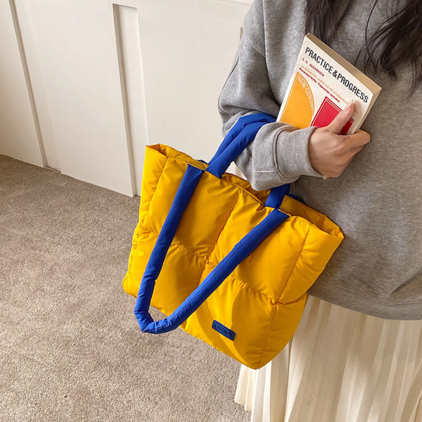 Soft Quilted Cotton Shoulder Handbag