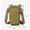 Nylon Outdoor Water Bottle Carrier Bag w/ Phone Pocket