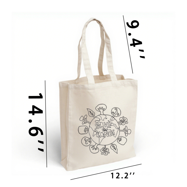 Waterproof Colors DIY Graffiti Kids Canvas Tote Bag