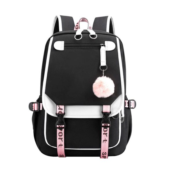 Large Capacity Oxford Backpack w/ USB Charging Port