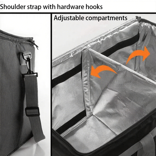 77L Foldable Oxford Insulated Food Delivery Bag