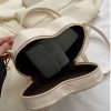 PU Straw Heart-shaped Bag