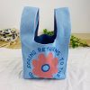 Women Lightweight Polyester Wrist Knit Tote Bag