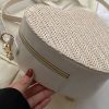 PU Straw Heart-shaped Bag