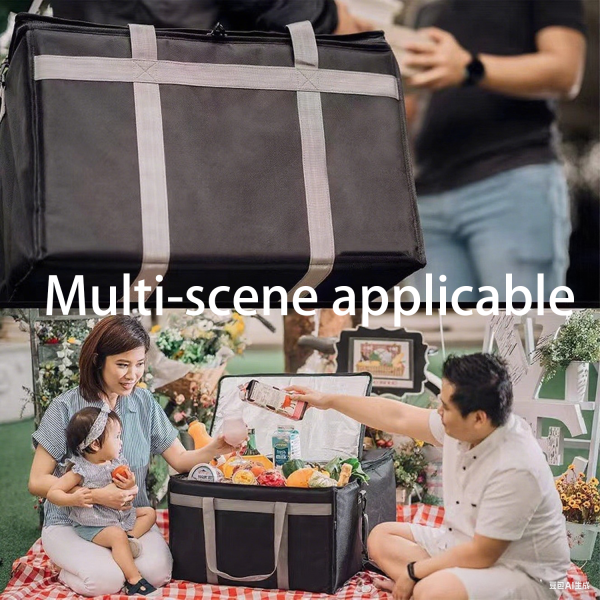 77L Foldable Oxford Insulated Food Delivery Bag