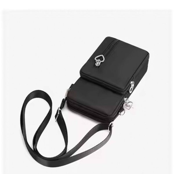 Mini Nylon Crossbody Phone Bag w/ Earbud Port