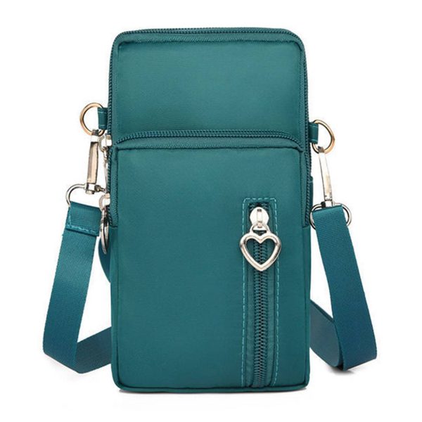 Mini Nylon Crossbody Phone Bag w/ Earbud Port