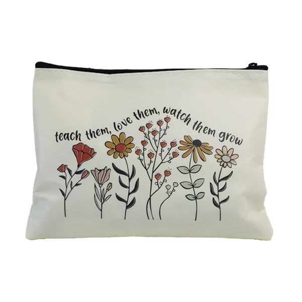 Non-woven Fabric Waterproof Zipper Makeup Bag