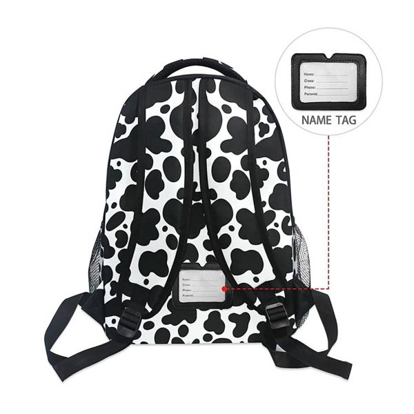 Cow Print Large Capacity Lightweight Oxford Backpack
