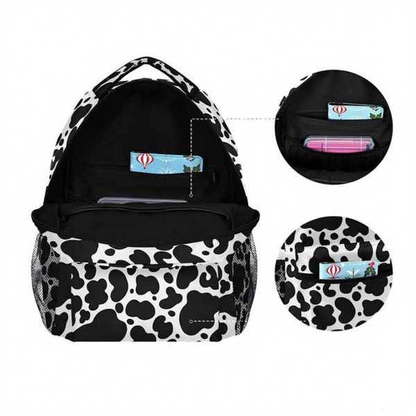 Cow Print Large Capacity Lightweight Oxford Backpack