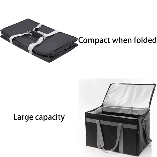 77L Foldable Oxford Insulated Food Delivery Bag