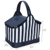 Personalized Zebra-Striped Oxford Picnic Handbag