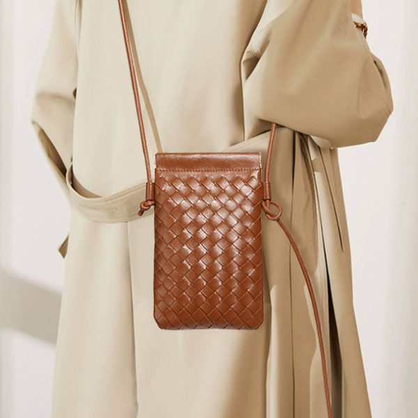 Compact PU Leather Crossbody Phone Bag w/ Adjustable Strap