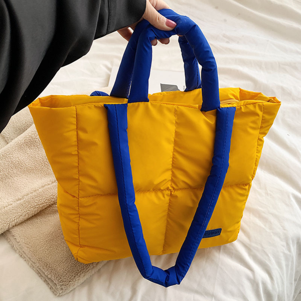 Soft Quilted Cotton Shoulder Handbag