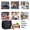 10L Leakproof Oxford Insulated Cooler Lunch Bag w/ Pockets