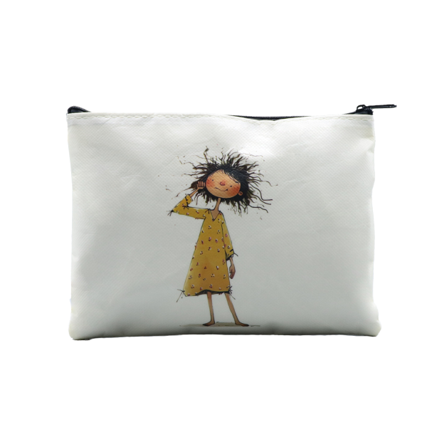 Non-woven Fabric Waterproof Zipper Makeup Bag
