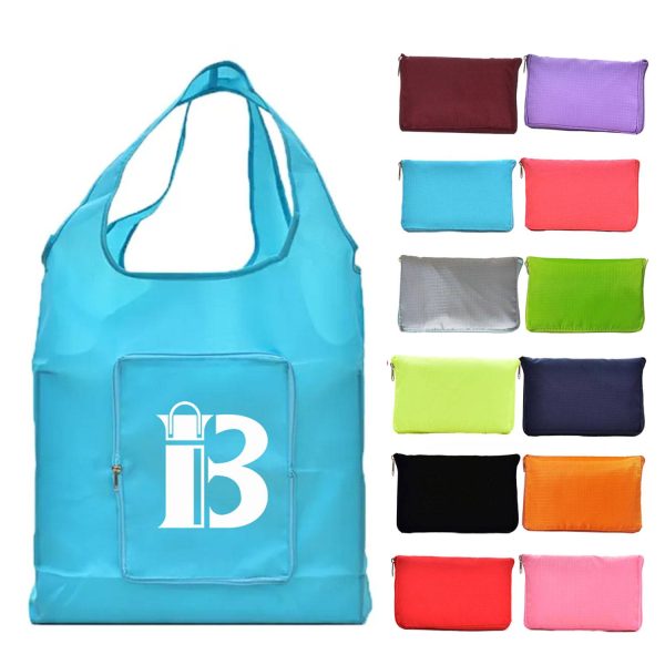 Large Reusable Foldable Polyester Oxford shopping Tote Bag
