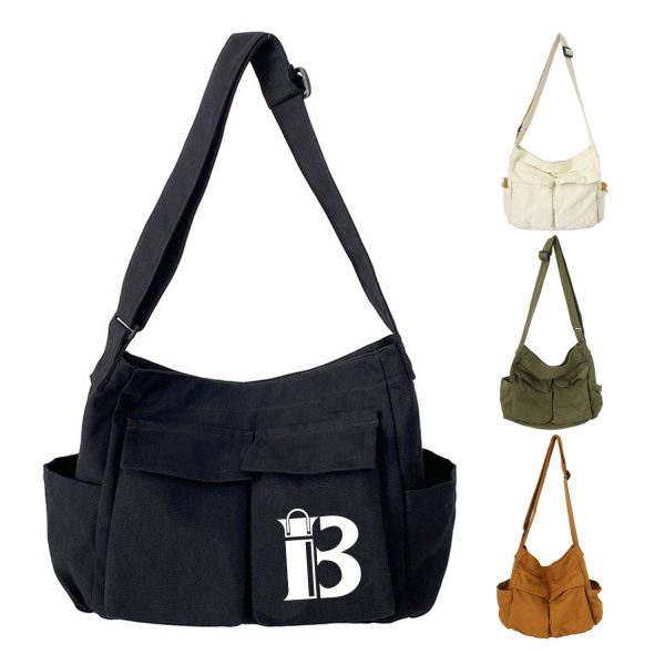 Large Capacity Casual Water Resistant Canvas Crossbody Bag