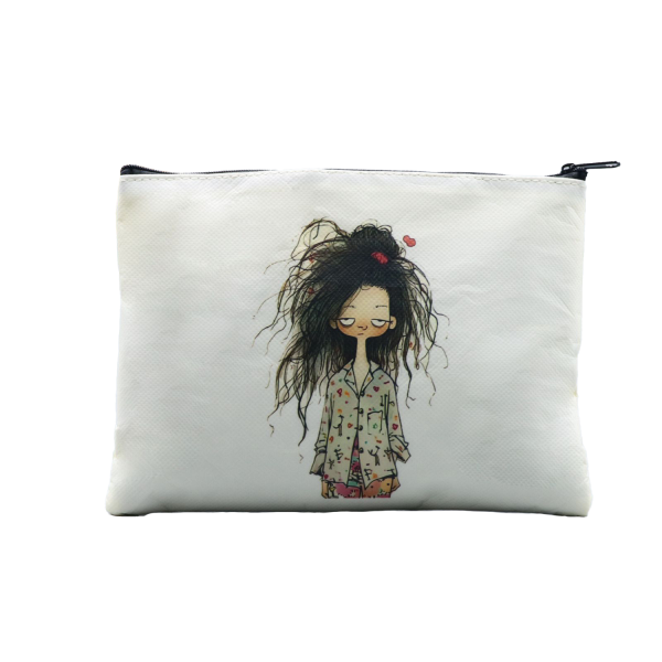 Non-woven Fabric Waterproof Zipper Makeup Bag