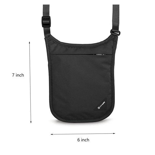 Anti-Theft Rfid Blocking Id Card Pouch Nylon Crossbody Bag