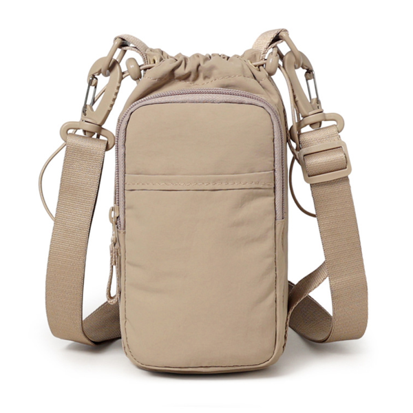 Nylon Outdoor Water Bottle Carrier Bag w/ Phone Pocket